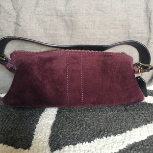 Authentic Coach Purple Suede Satchel